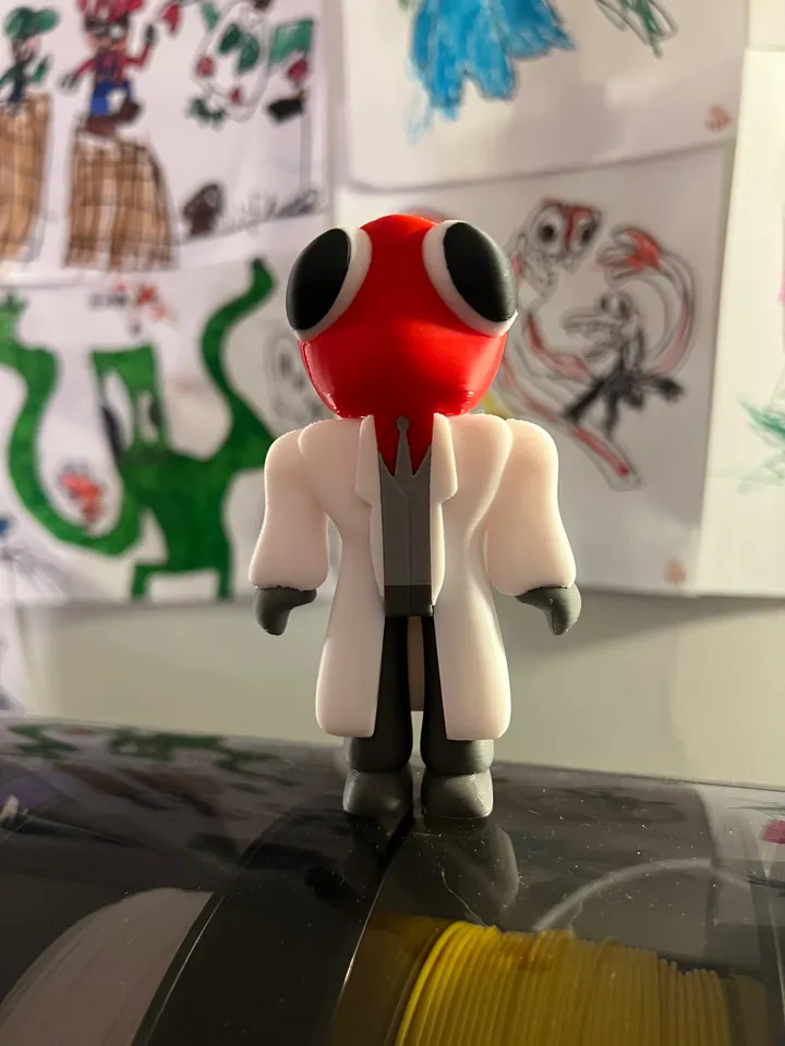 STL file RED FROM ROBLOX RAINBOW FRIENDS  3D FAN ART 🌈・3D printing model  to download・Cults