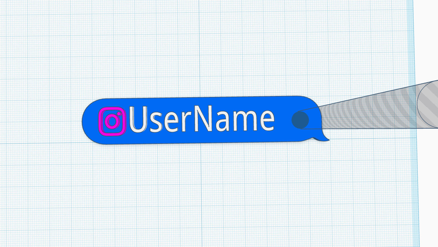 instagram own name keychain by sebrlicek
