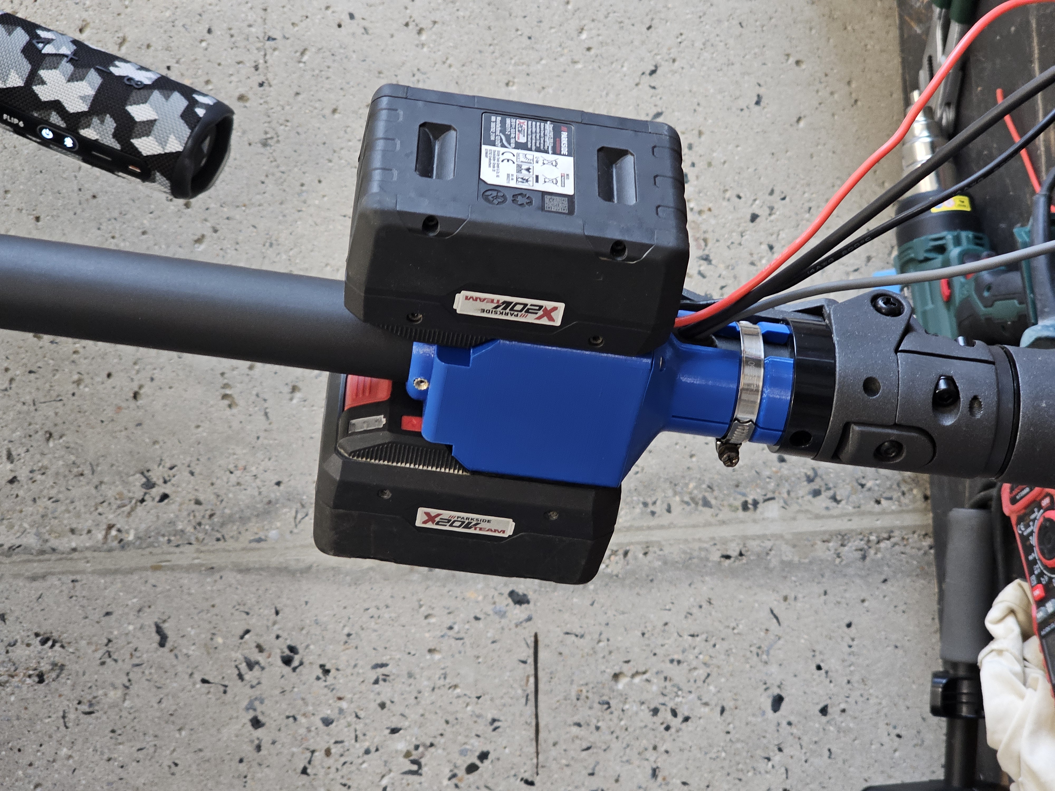 Xiaomi scooter essential Parkside X20V battery range extension (2S)
