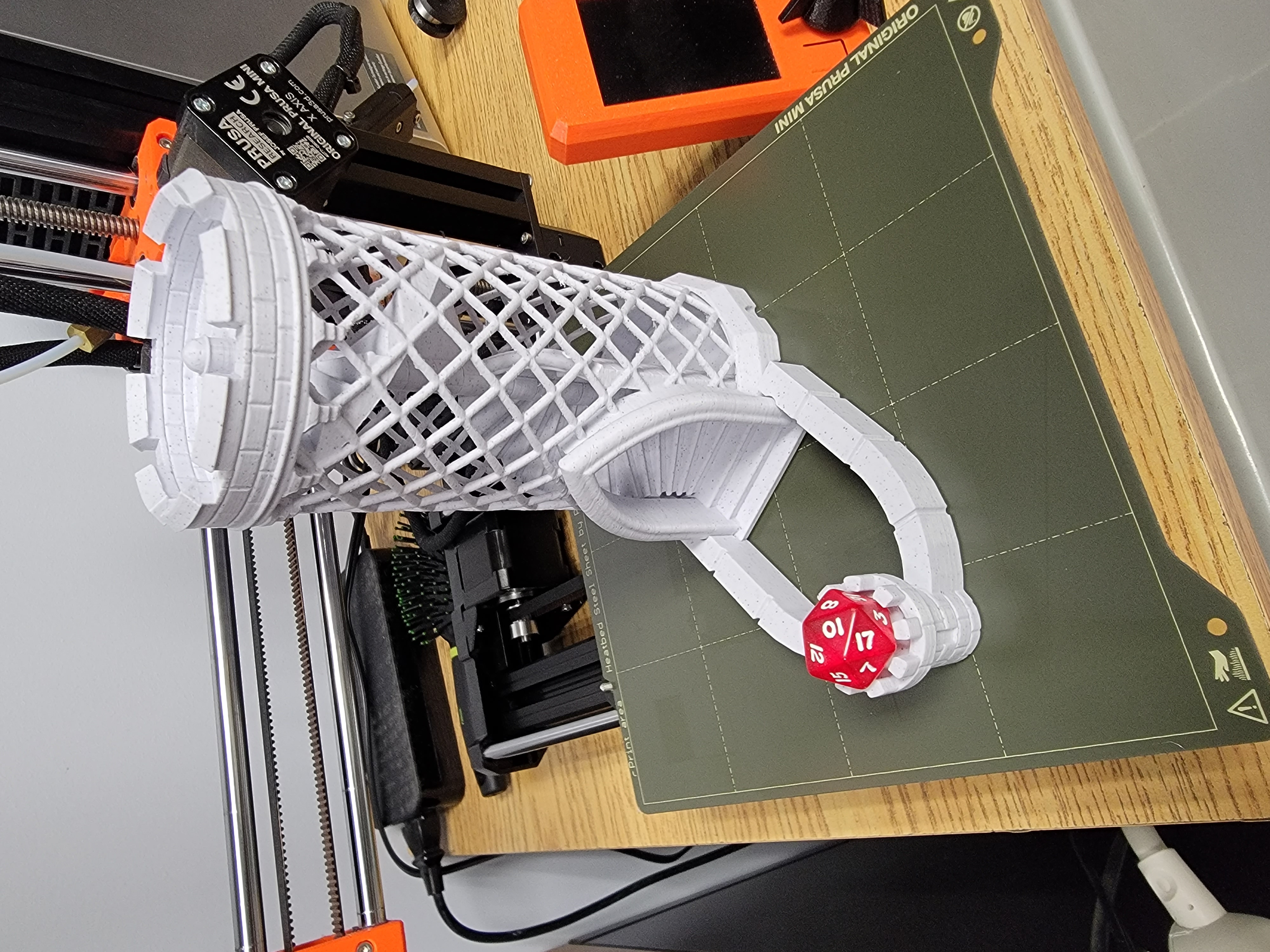 Receiver for "Print in Place Dice Tower"