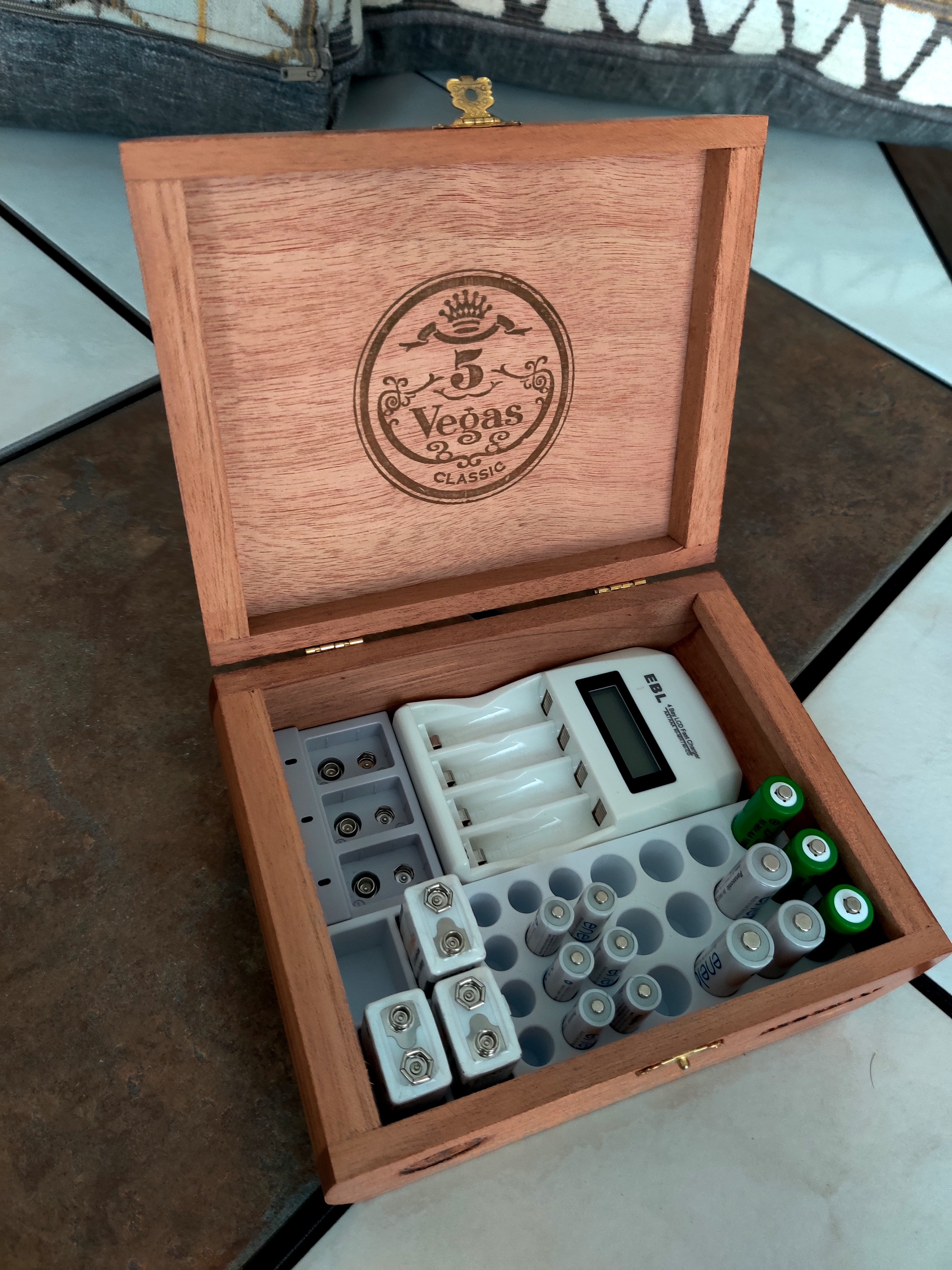 Cigar Box Battery Storage