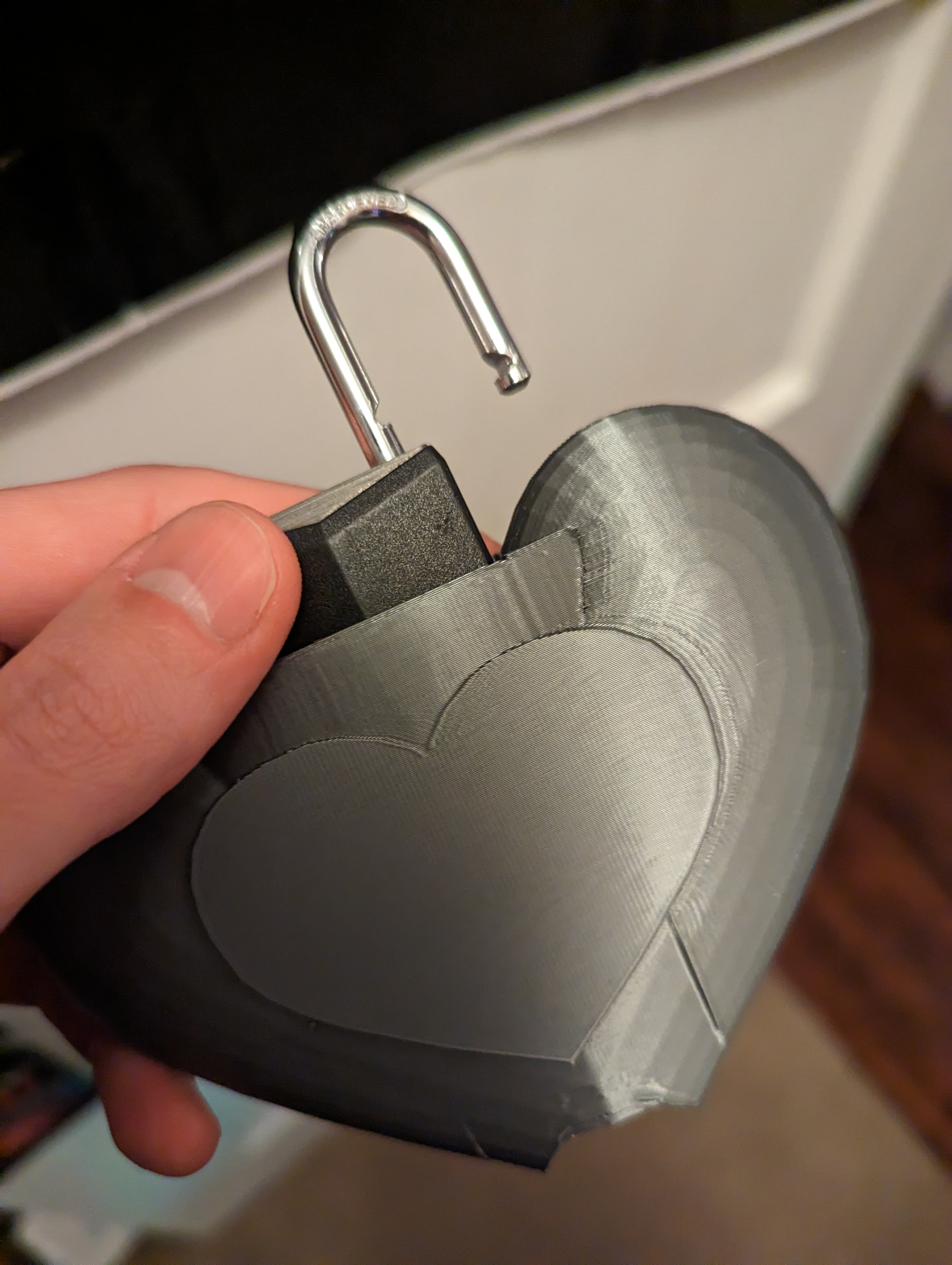 Miniatura 3 do modelo 3D Heart-Shaped Lock Shell for MASTER 1313D