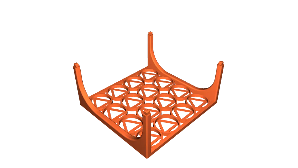 STL file RPG/Wargame Miniature Storage Rack for 25mm/1in Bases