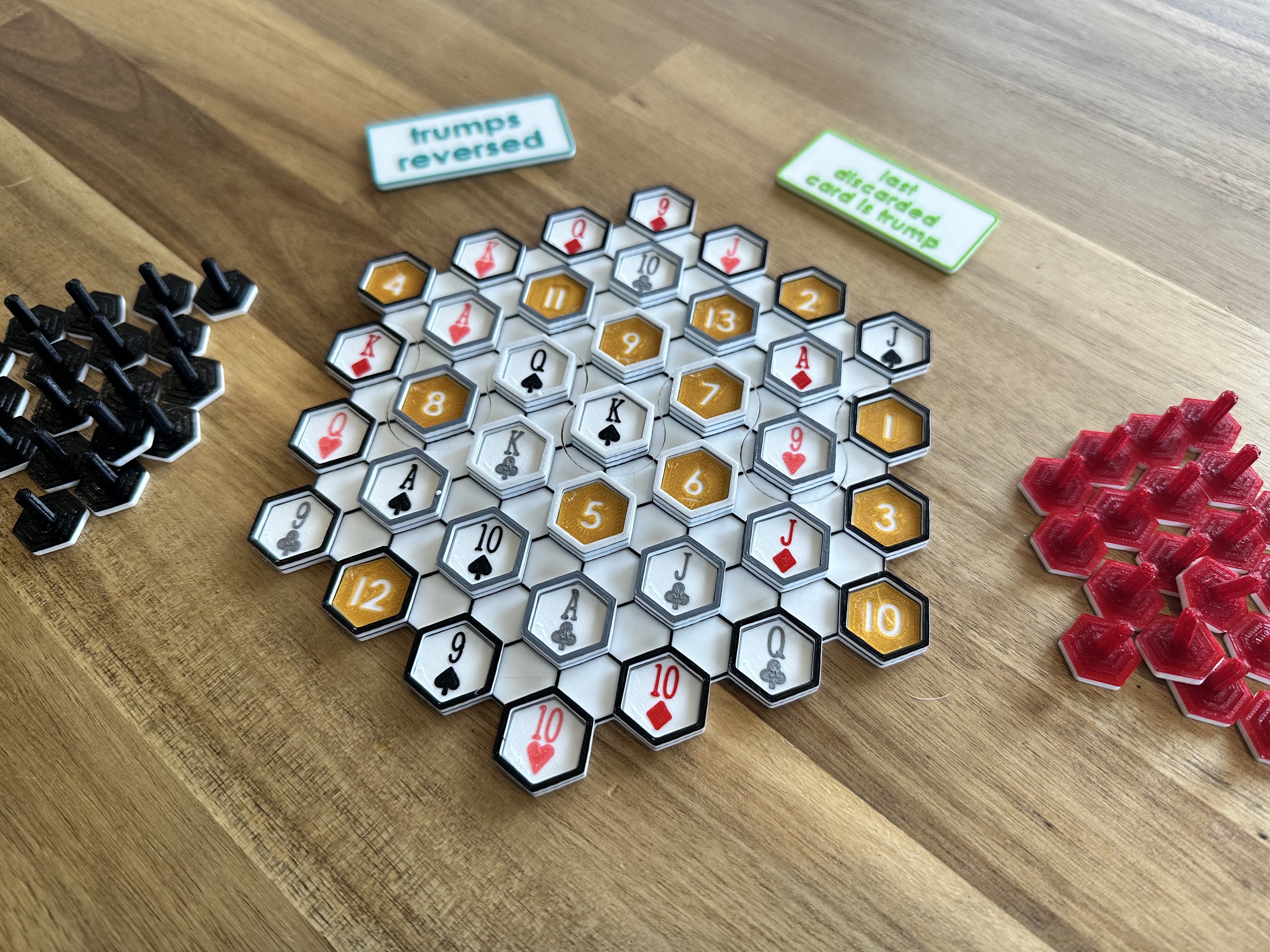 Châteauguay Trick-Taking Game Board and Pieces