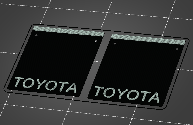 3Dsets Bamboo Landcruiser Toyota Mud Flaps