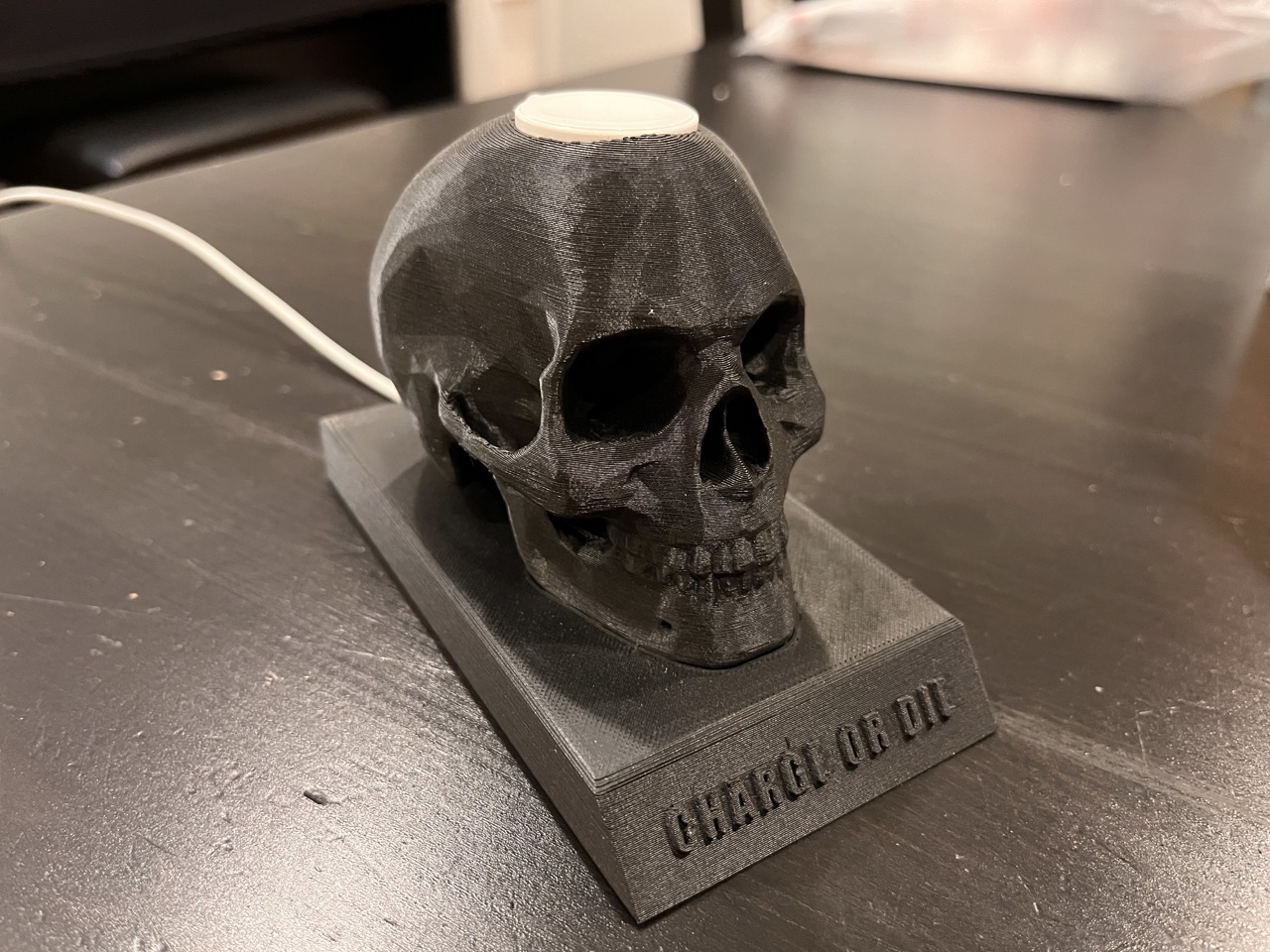 Skull Themed Apple Watch Charge Stand 3D model thumbnail