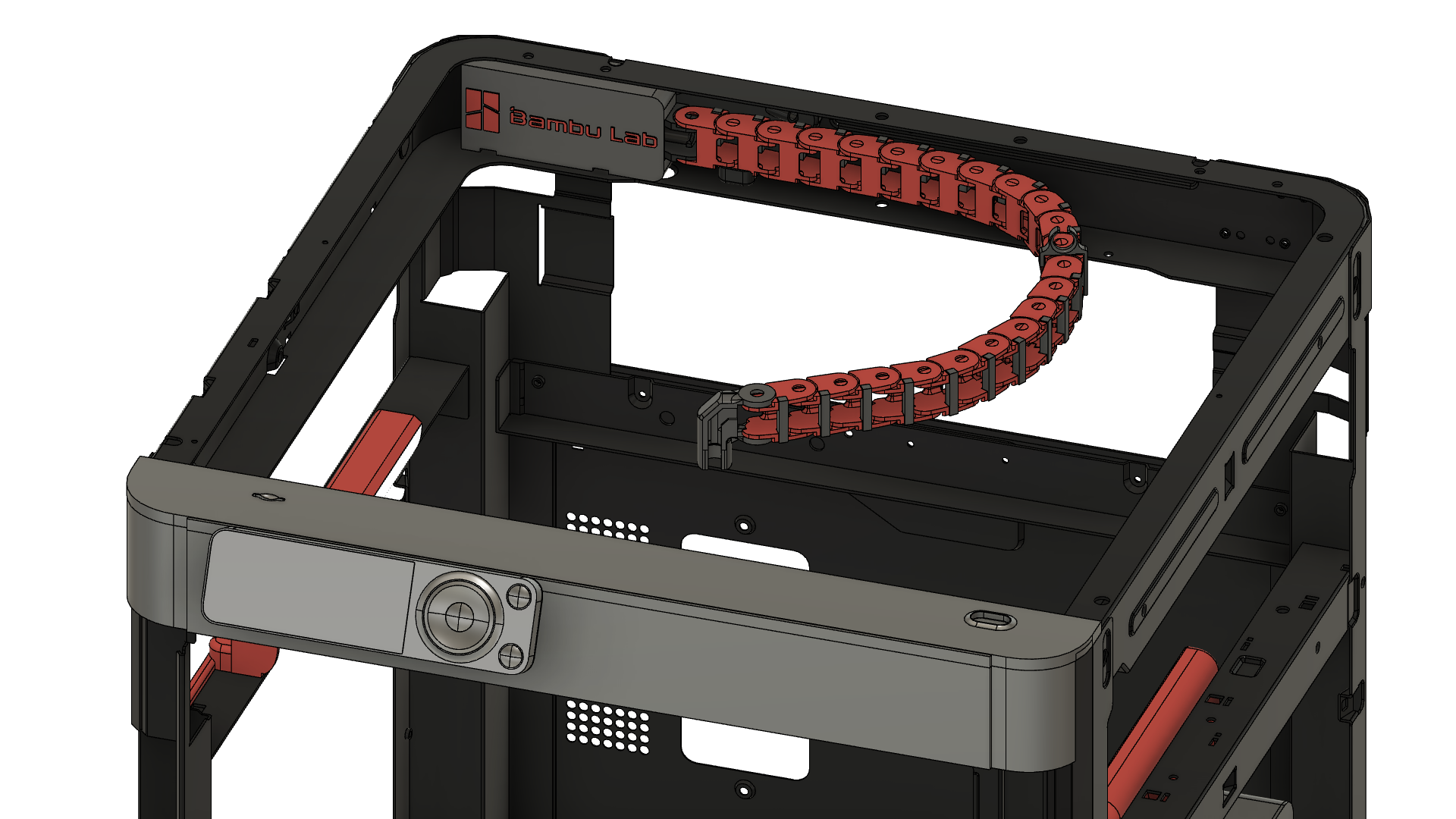 Bambu Lab P1P Printable Cable Drag Chain by Brody Download free STL model
