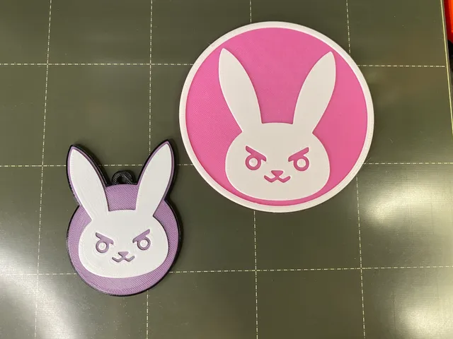 D.Va Keychain and Coaster (Overwatch)