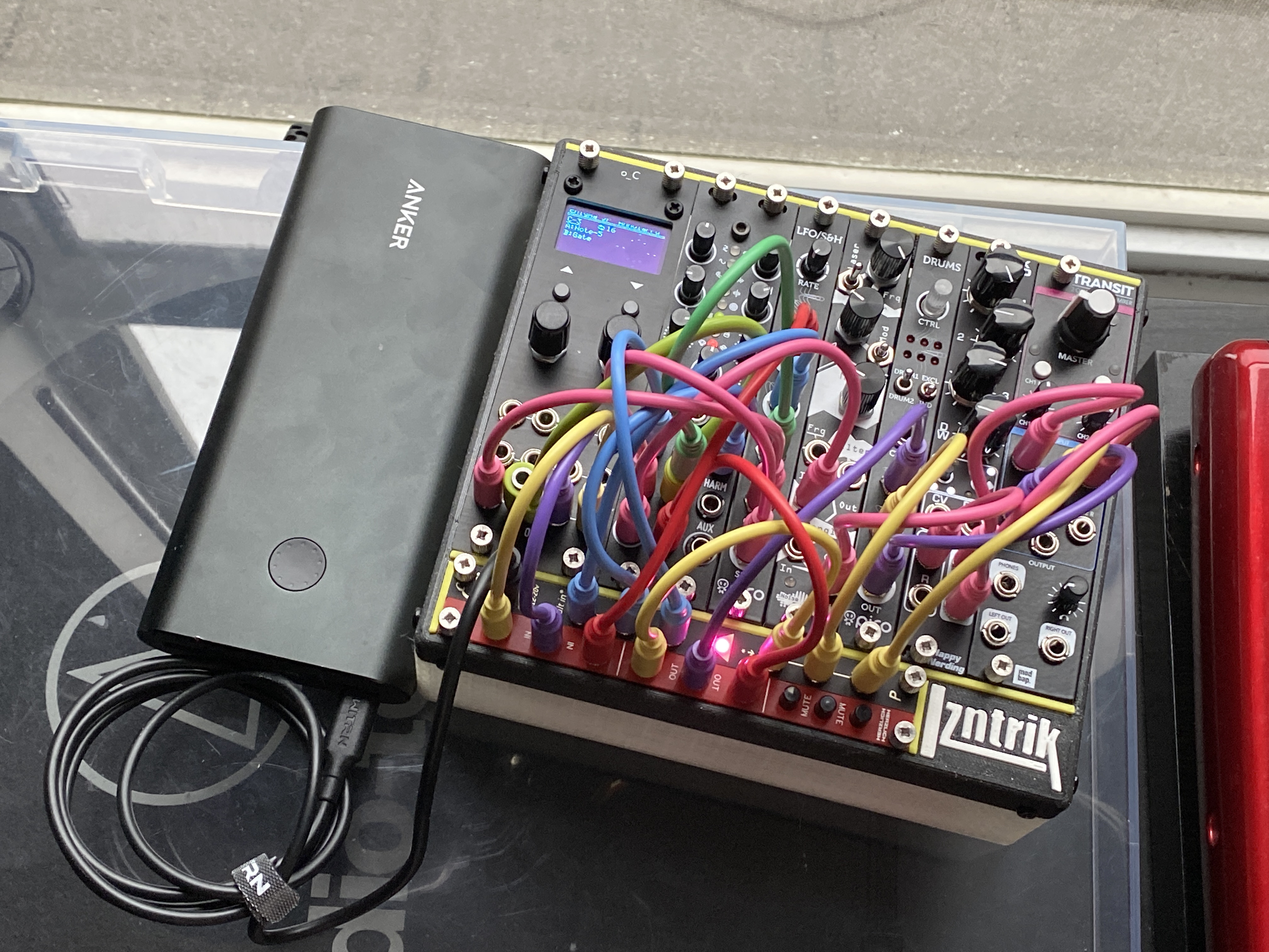 Eurorack Case Travel Skiff 38HP (34HP + 4HP Rotated Row)