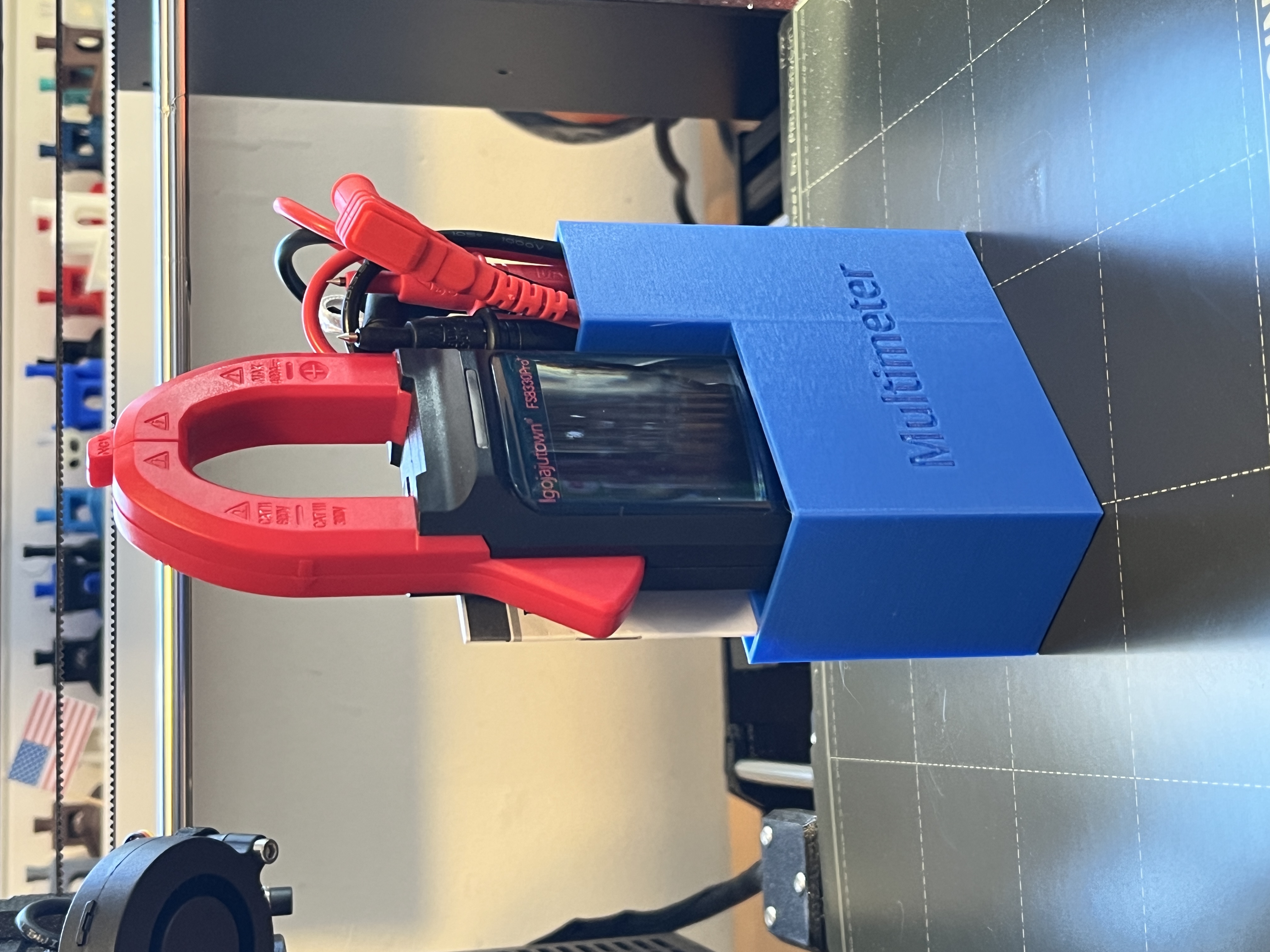 Skadis Multimeter holder (Taller Cable Box Version) by KenTravels Download free STL model