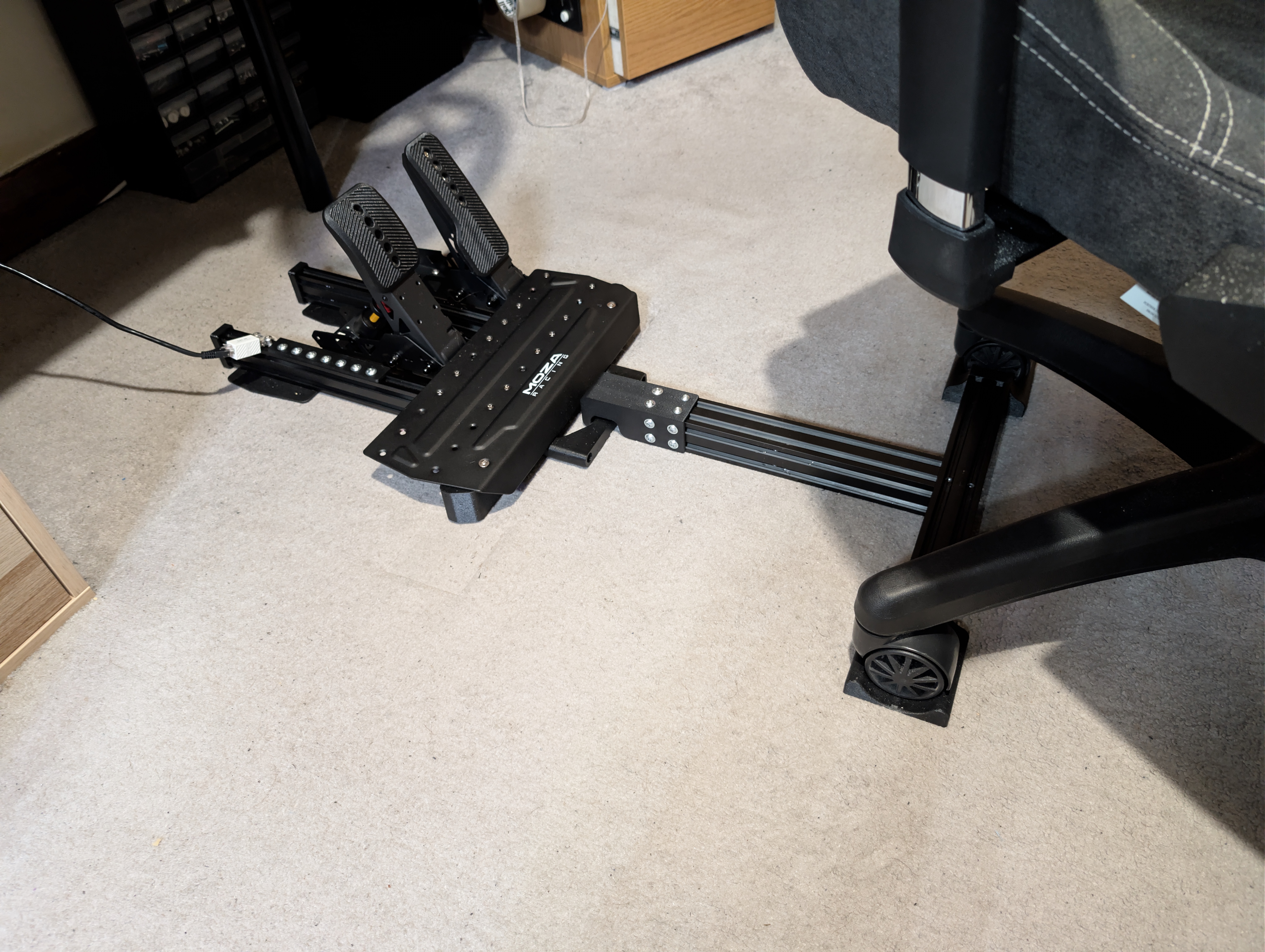 Moza SRP-Lite + brake booster upgrade without sim rig 3D model