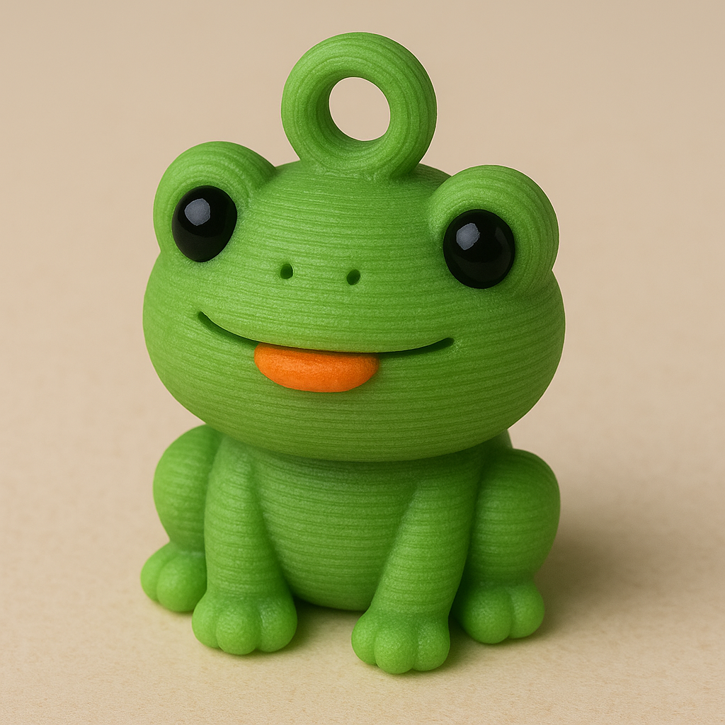 Cute Silly Frog Keychain