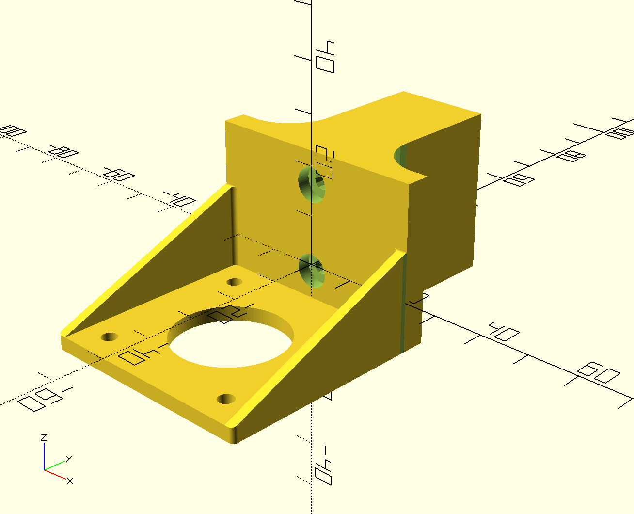 Nema 17 mount for 2020 aluminum extrusions