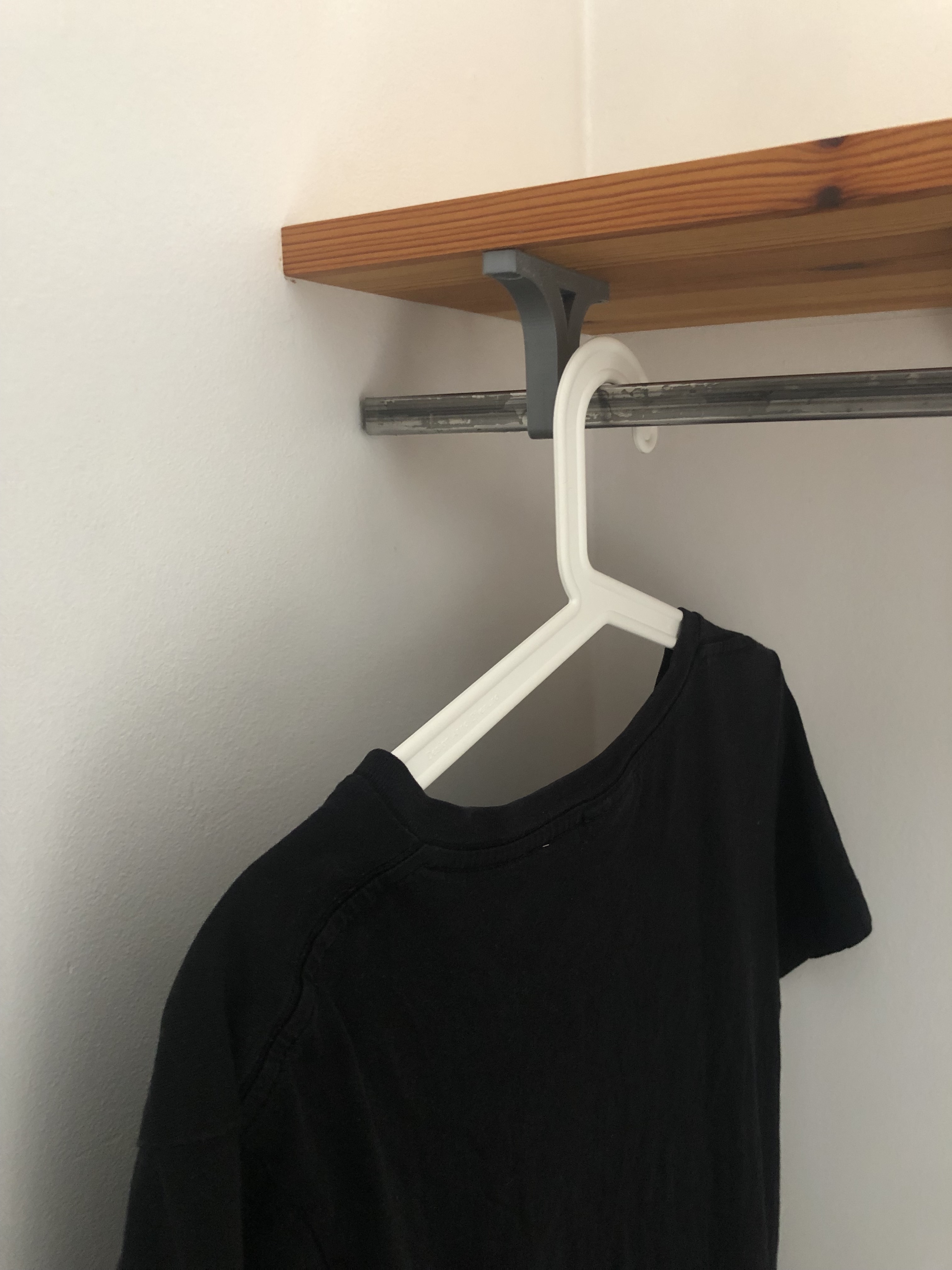Rod support for closet