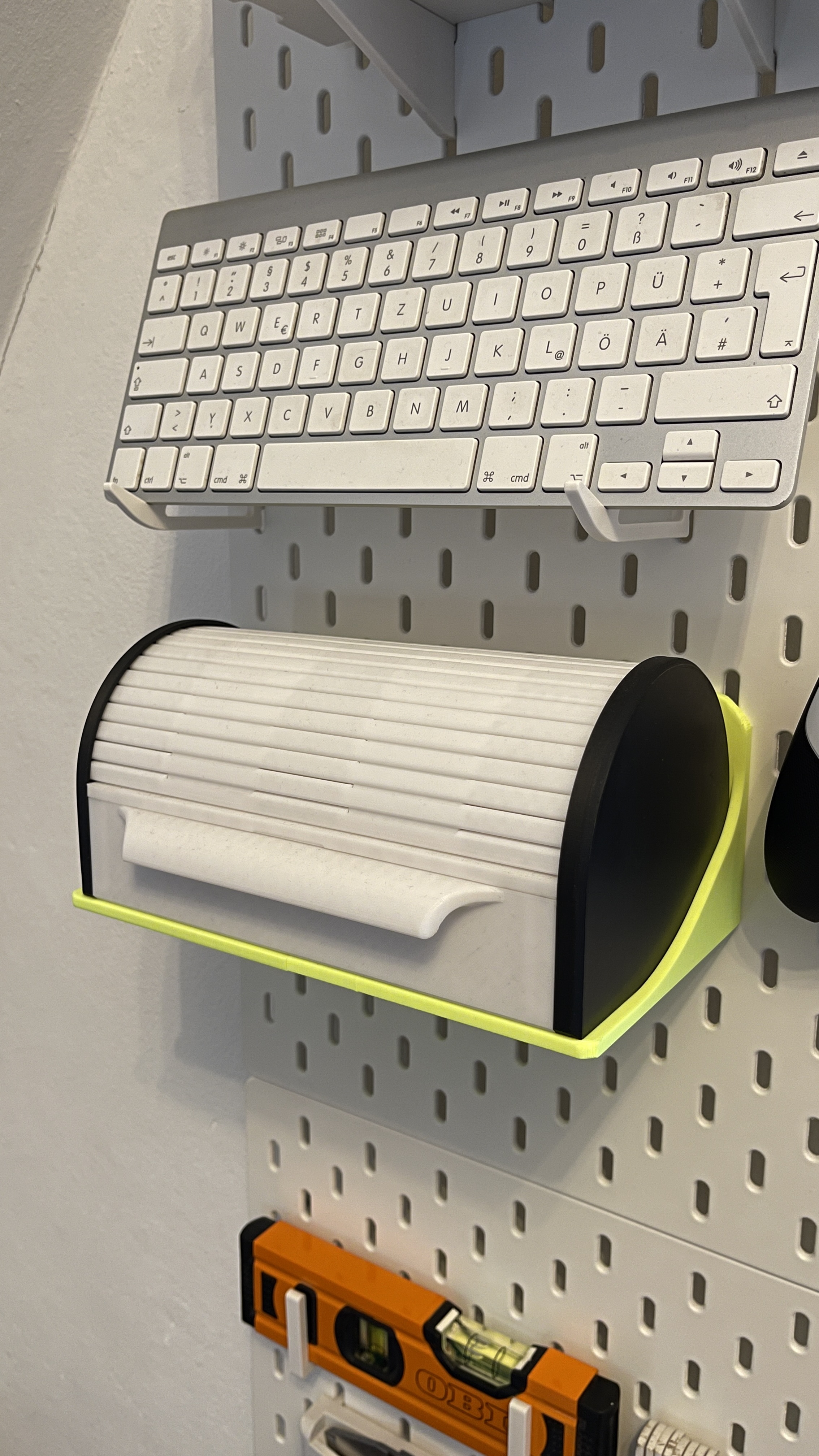 IKEA Skadis Shelf for rolling top storage box 3D model thumbnail