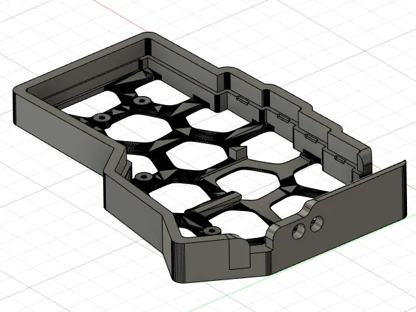 Corne case modified for larger battery & choc switches