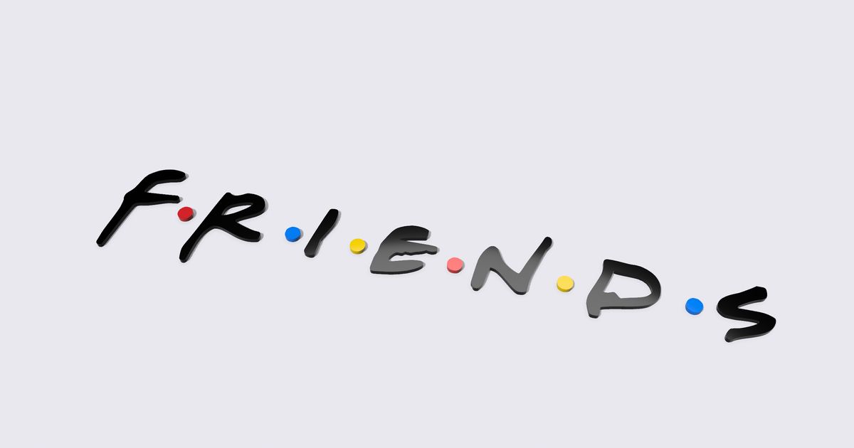 Friends Logo By ToxicMaxi Download Free STL Model Printables Com