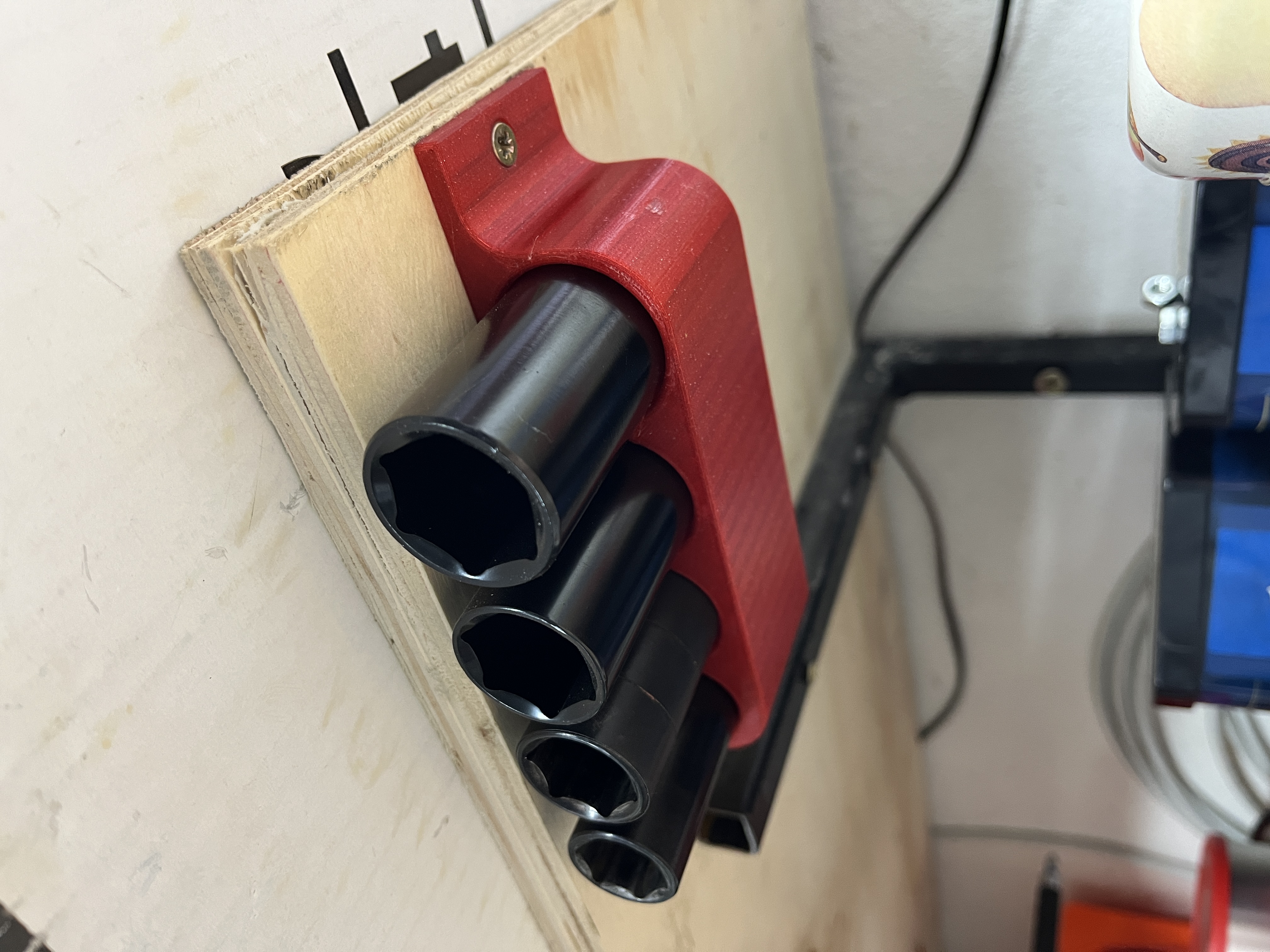 Impact wrench socket holder