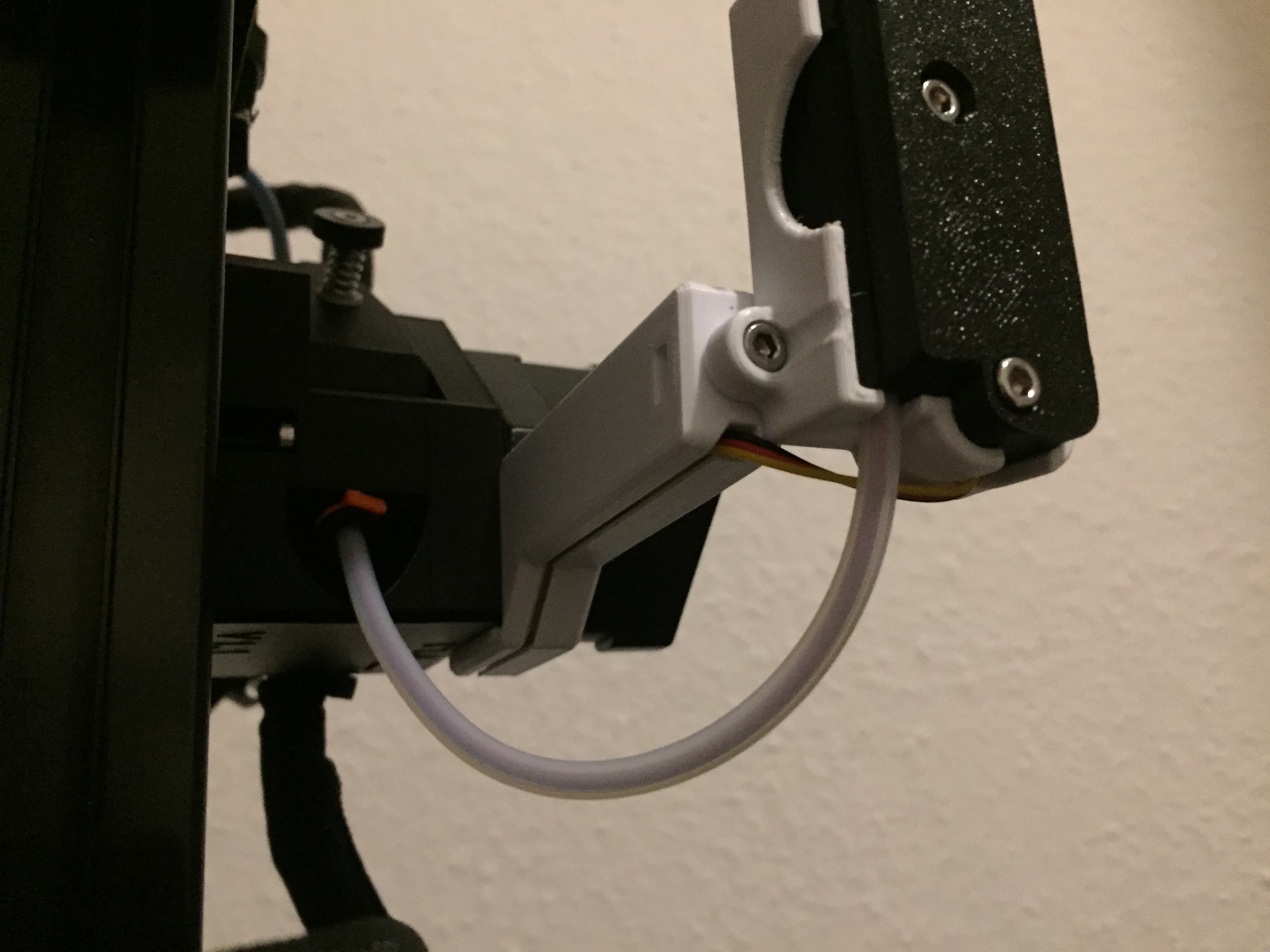Prusa MINI filament sensor holder with cable duct by Daniel Download