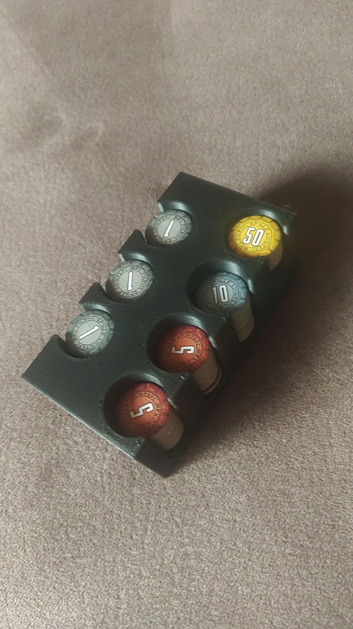 Quartz coin holder