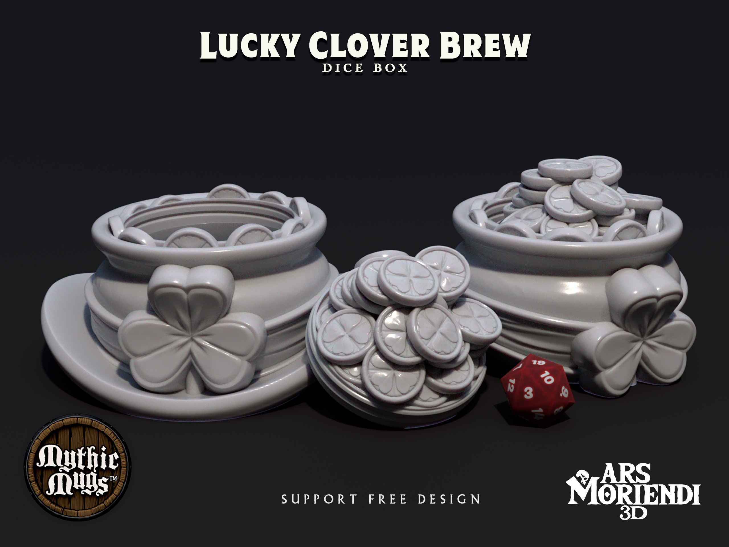 Lucky Clover Brew - Dice Box - Mythic Mugs