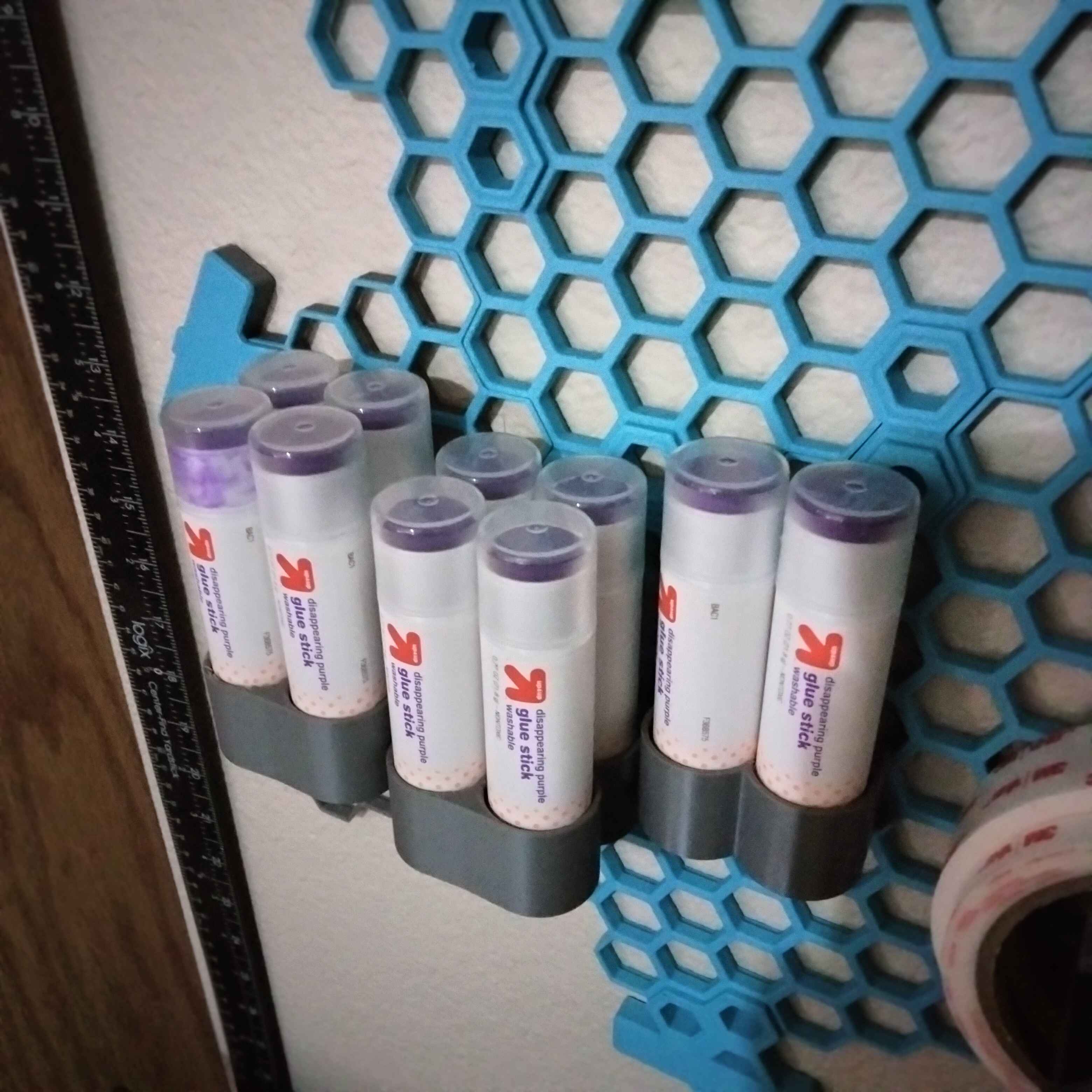 Quadruple HSW Glue Stick Shelf for 0.77 oz. sticks (4 sticks each) 3D model thumbnail