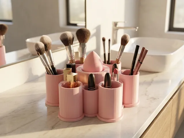 Aura Lotus Blossom – Blooming Vanity Stand for Brushes, Lipsticks & Blender