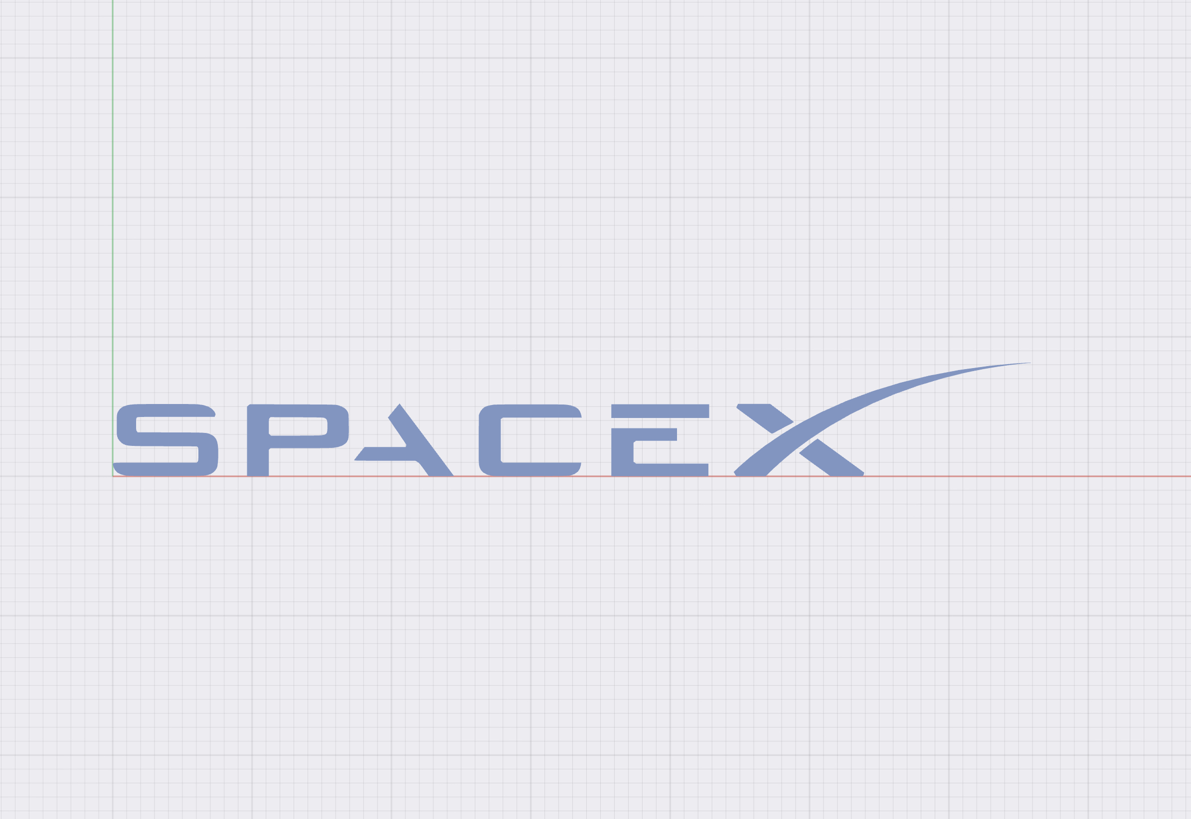 Miniatura 2 do modelo 3D SpaceX Logo