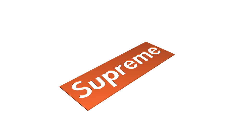 Supreme Logo by ToxicMaxi, Download free STL model