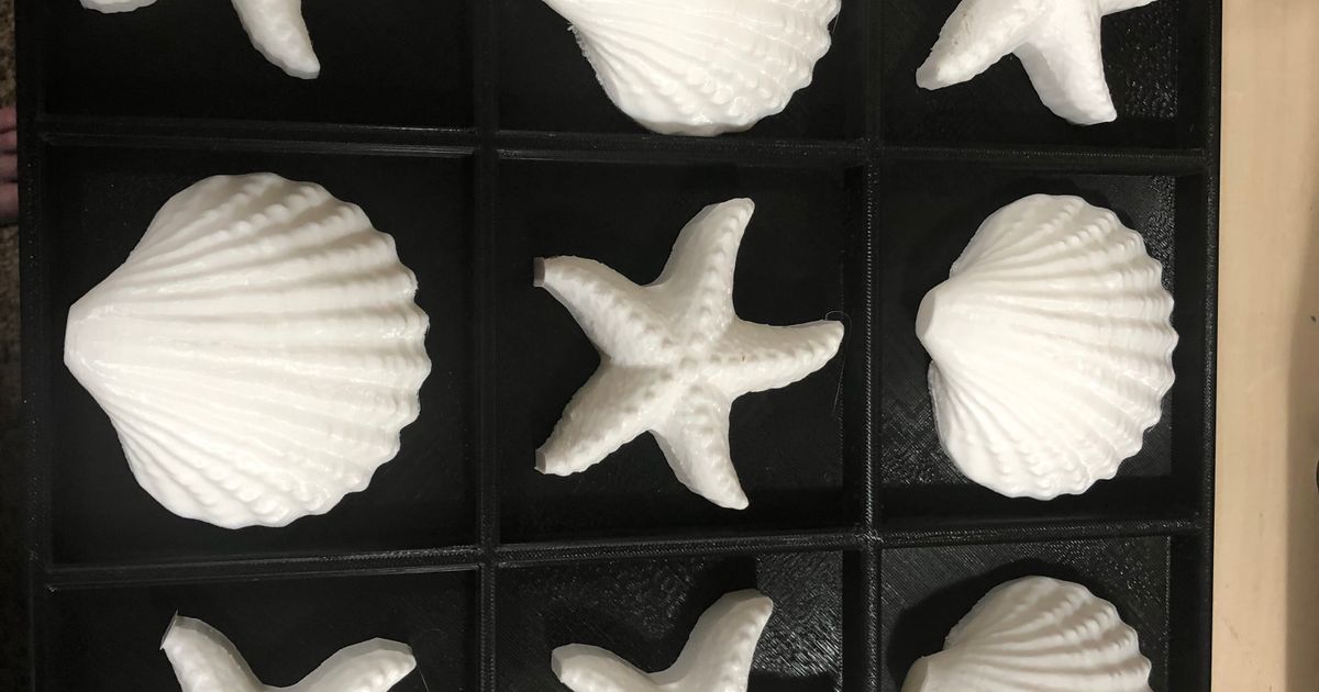 Seashell Tic Tac Toe Board