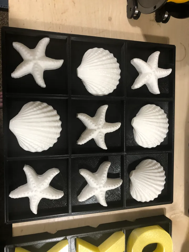 Seashell Tic Tac Toe Board