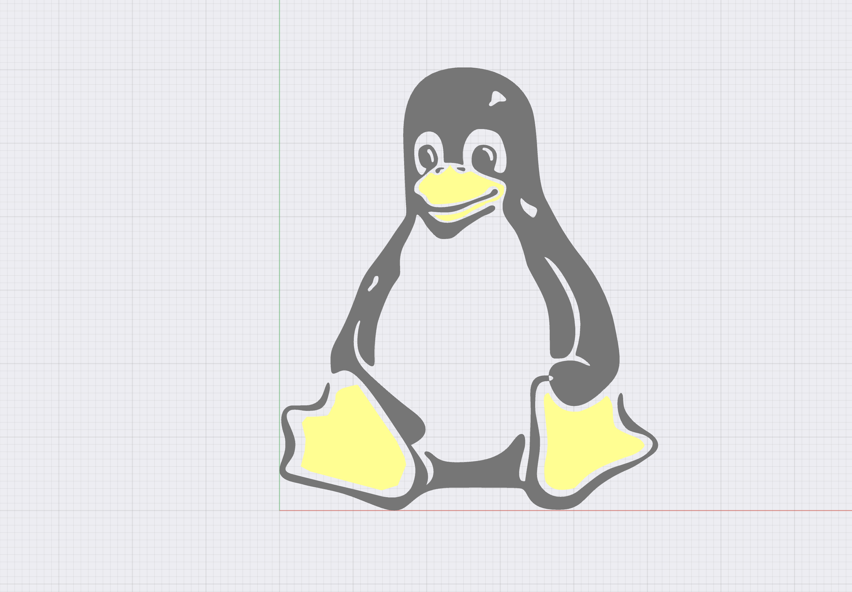 Linux Tux Logo by ToxicMaxi Download free STL model