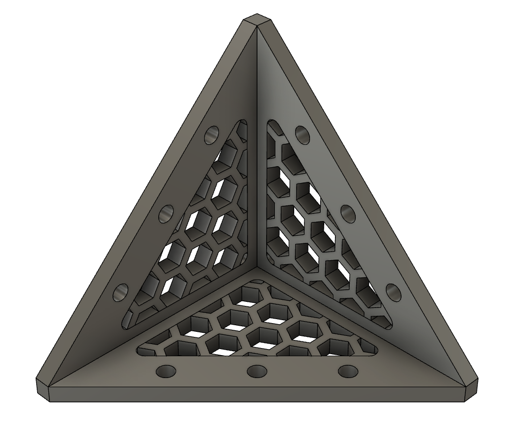 Hexagon Corner Bracket 3-sided