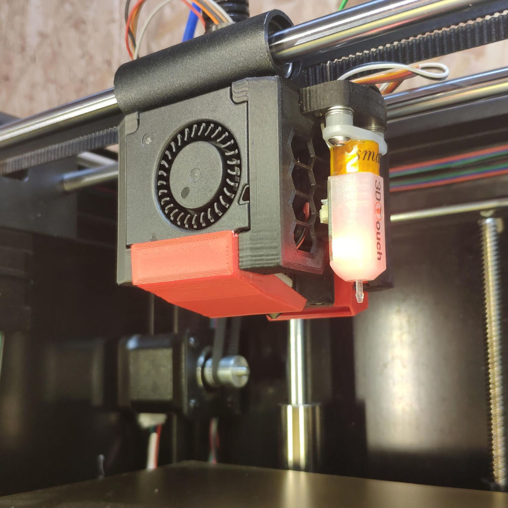 Flying Bear Ghost4S Printhead Mod: Improved Mosquito base plate with try2beharder's BLTouch mod.