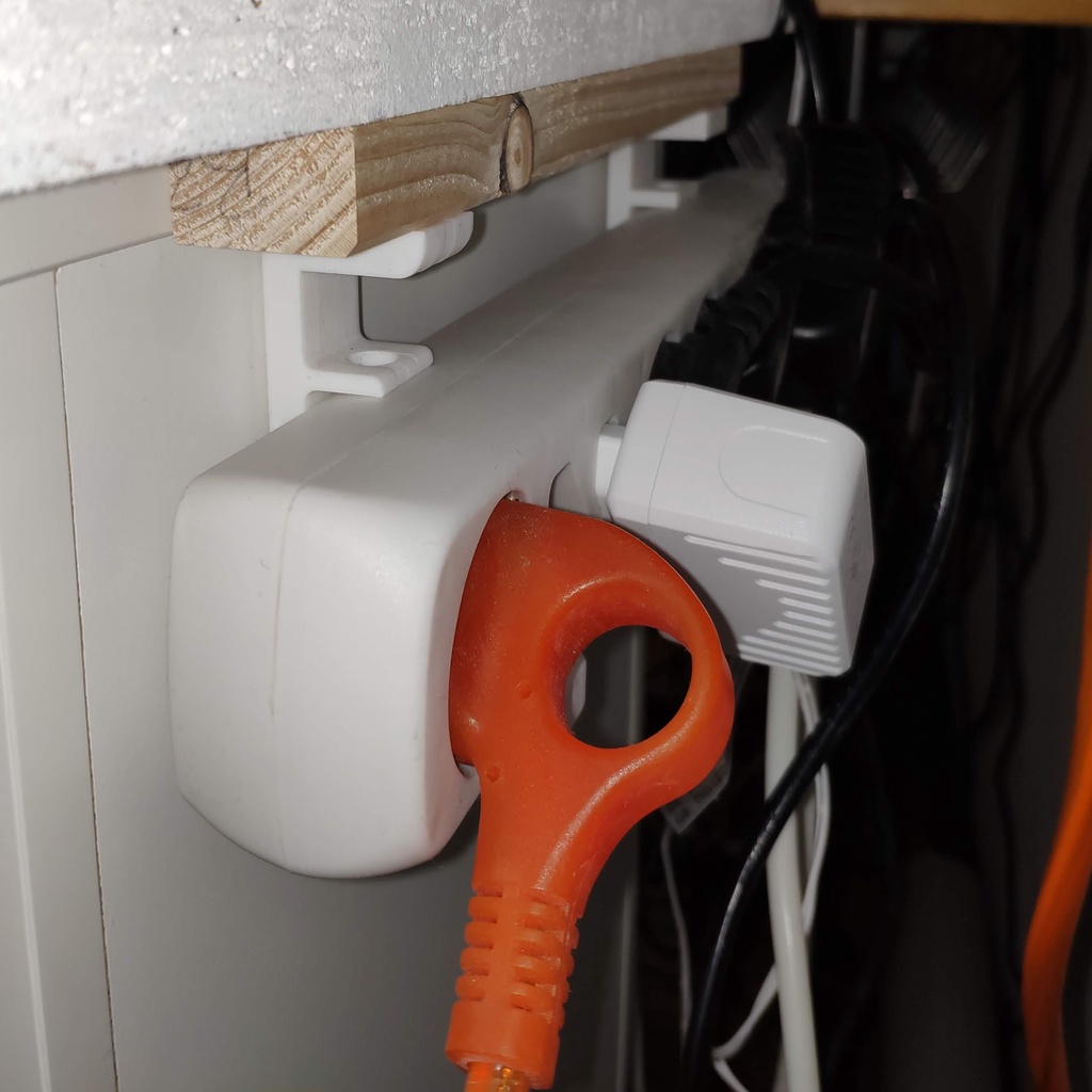 IKEA KOPPLA Power Strip clamping bracket with screws to the top by