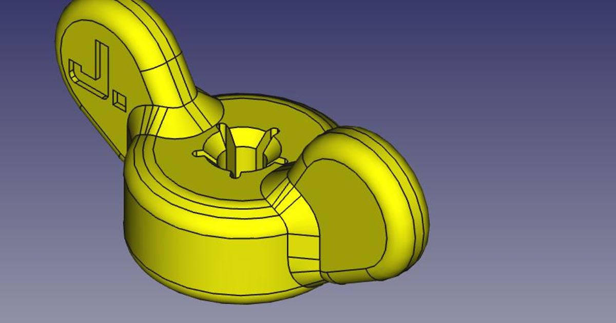 Spax-Flügel-Mutter d2,5-D4 by jofeinmechaniker | Download free STL ...