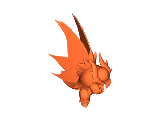 STL file Pokemon Paradox Acient Volcarona Slither Wing 🐉・3D