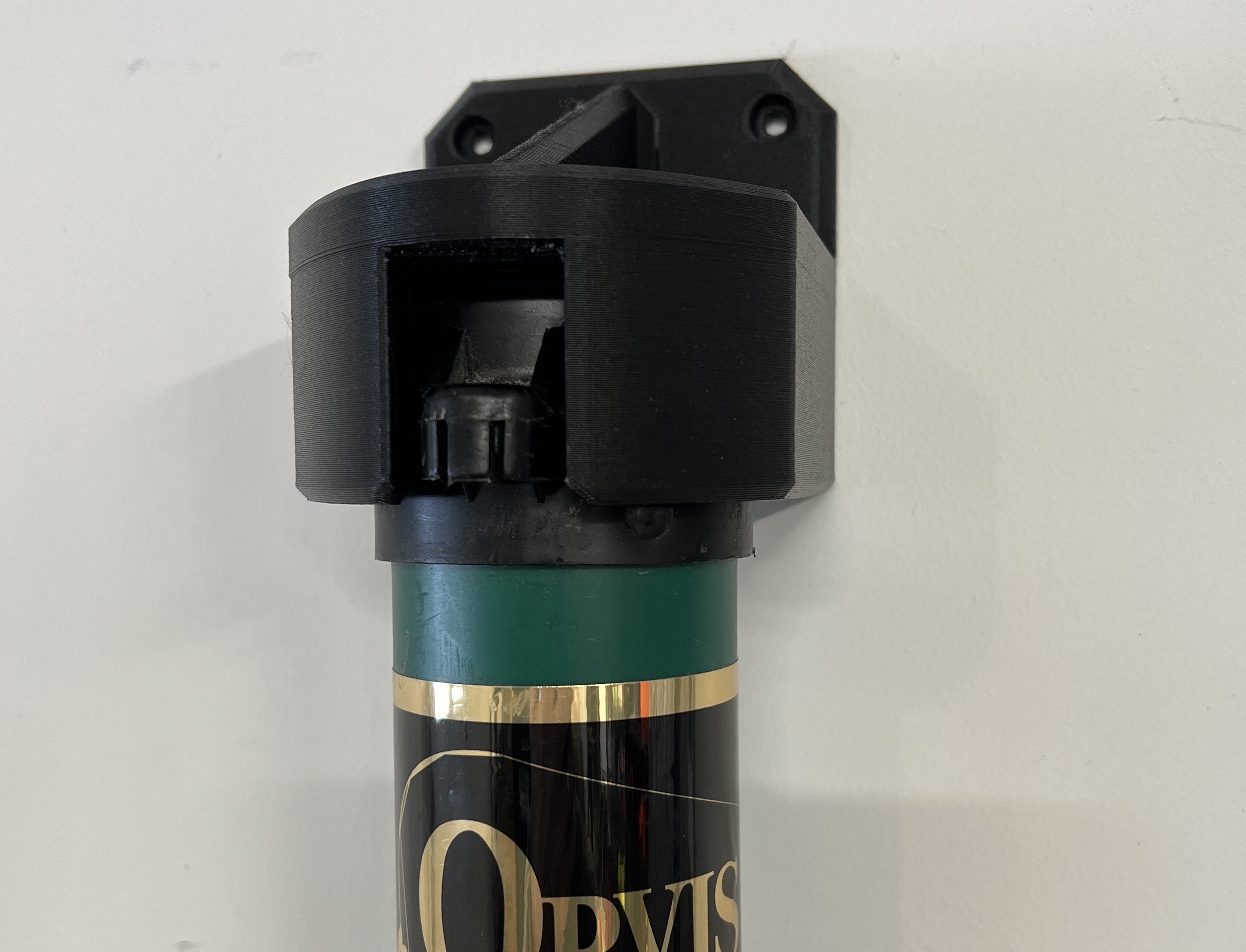 Wall mount for Orvis fly fishing rod hard storage case by Chris