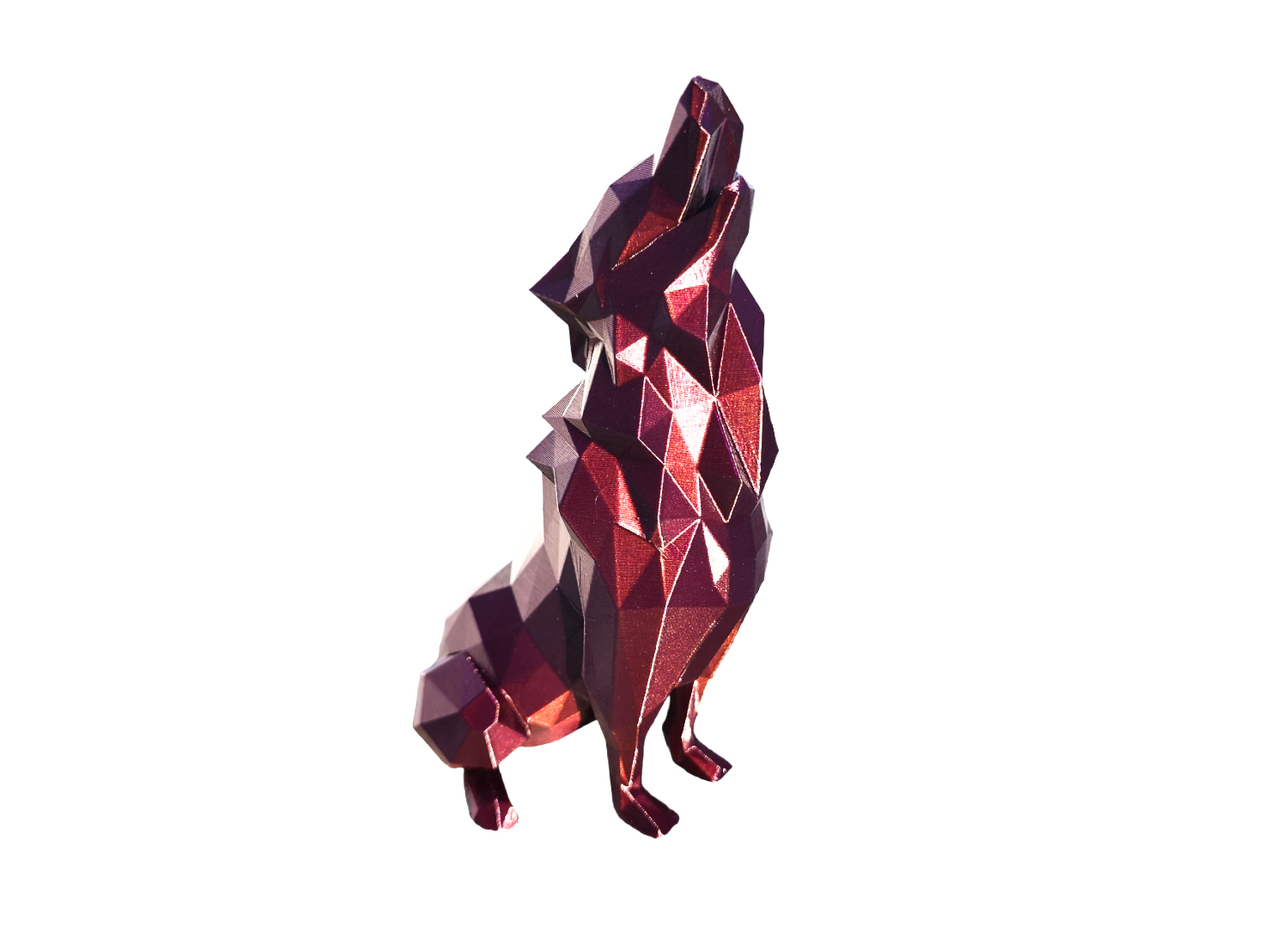 Low Poly Howling Wolf 2.0 (Decoration)(No Supports!) FIXED by BP