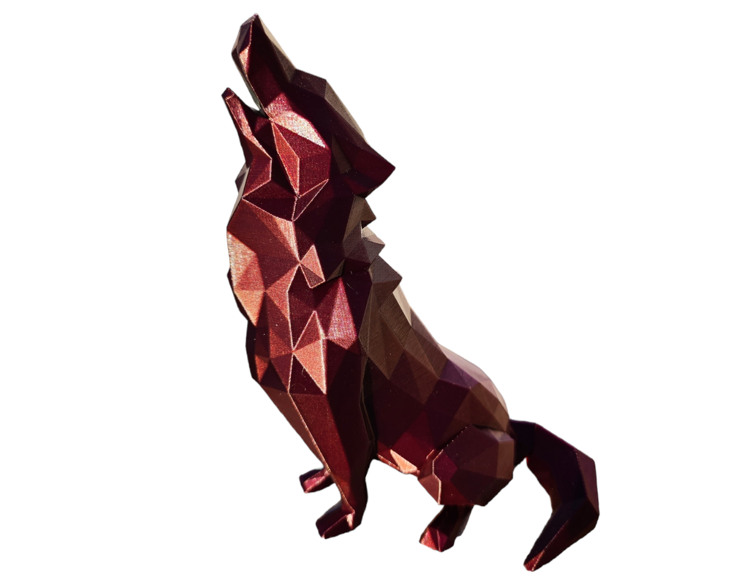 Low Poly Howling Wolf 2.0 (Decoration)(No Supports!) FIXED — thumbnail 3