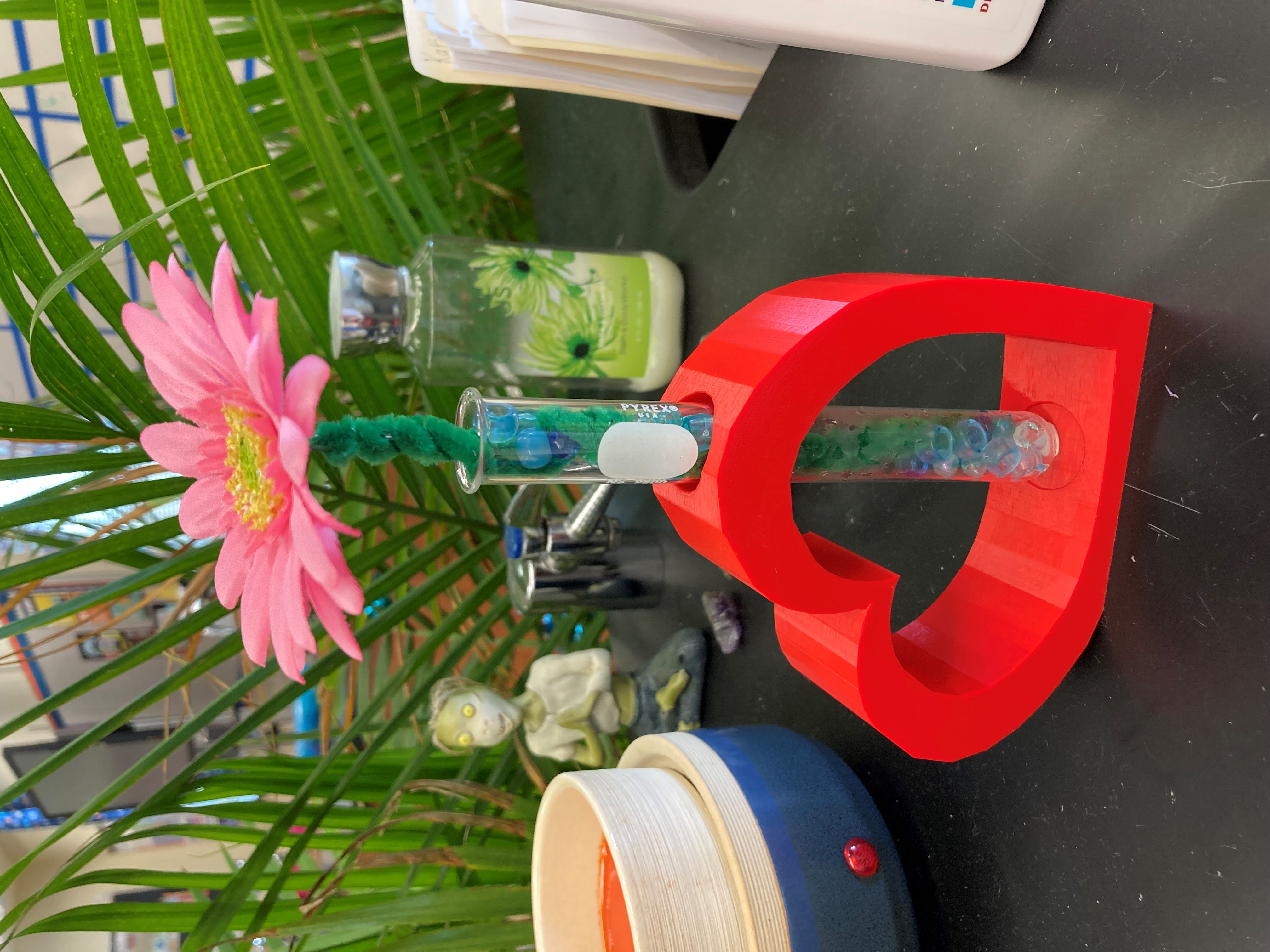 heart test tube flower vase