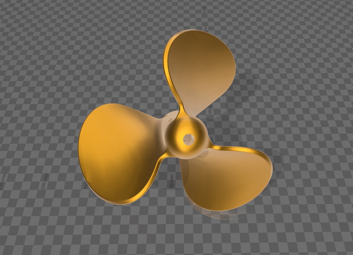 Boat Propeller 20cm, 13cm and 10cm diameter, 10mm shaft by MaxGyver