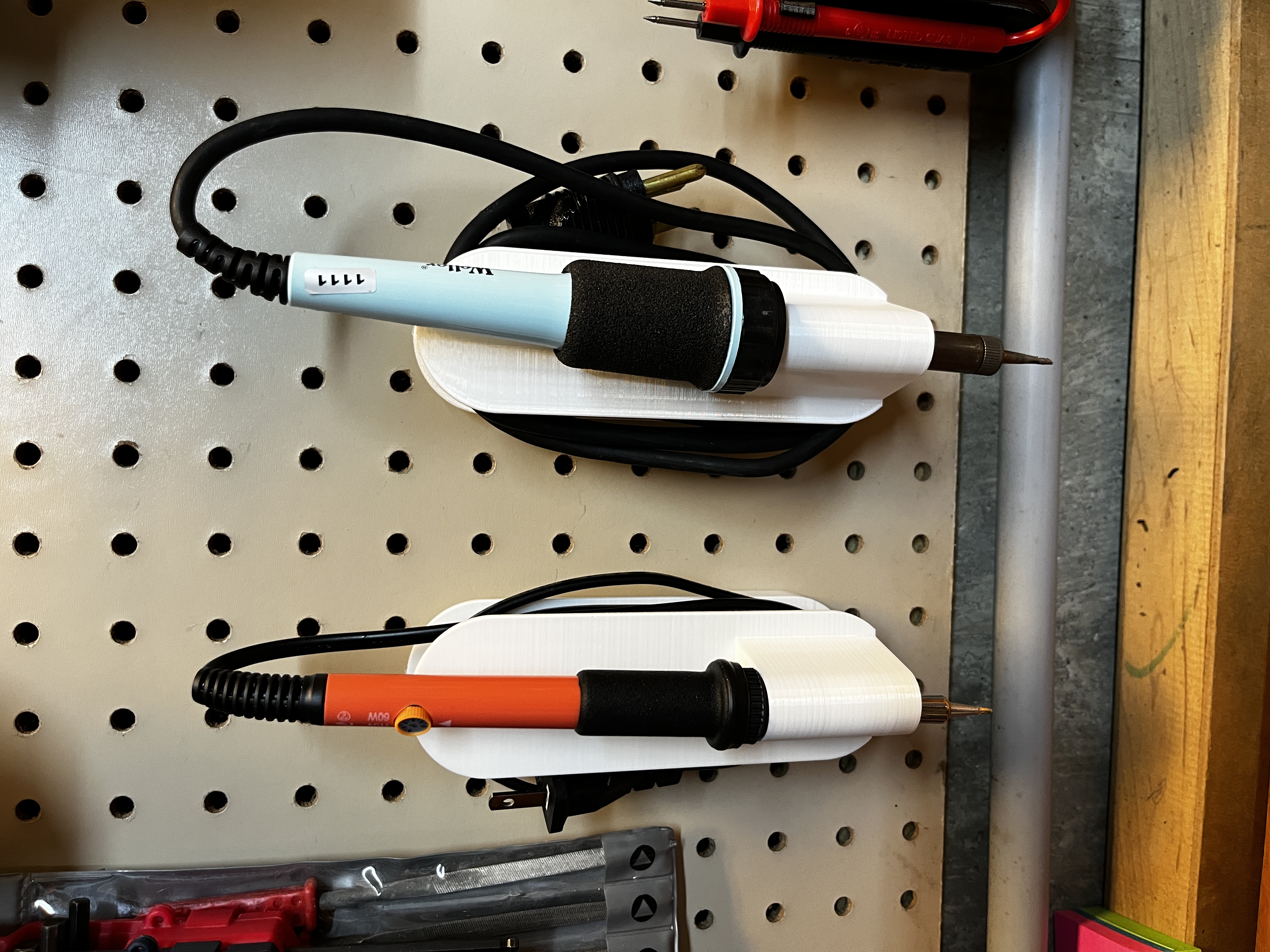 Soldering Iron Holder for Peg Board 3D model thumbnail