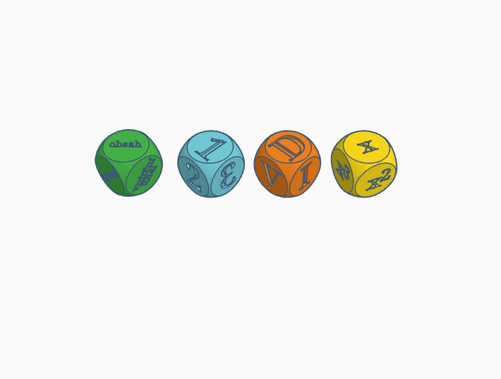 Mathematical dice | Matematické kostky