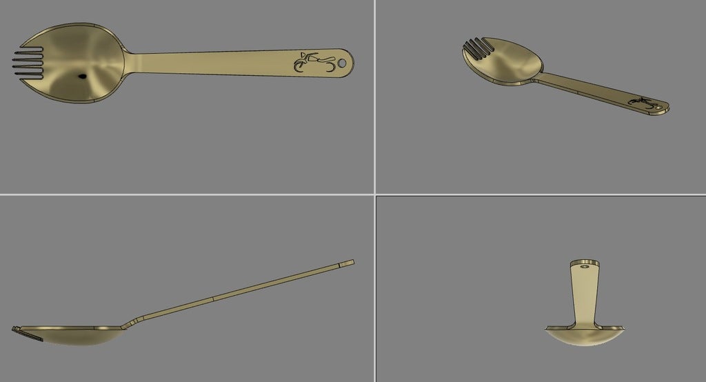 Goeffel | Spork | Foon by grumpy_scrambler | Download free STL model ...