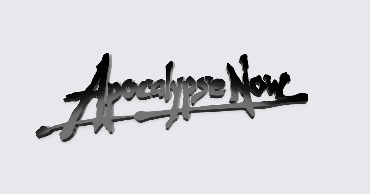 Apocalypse Now Logo By Toxicmaxi Download Free Stl Model Printables Com