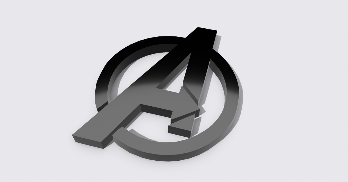 3D Printable Avengers logo by Enrico Sartori