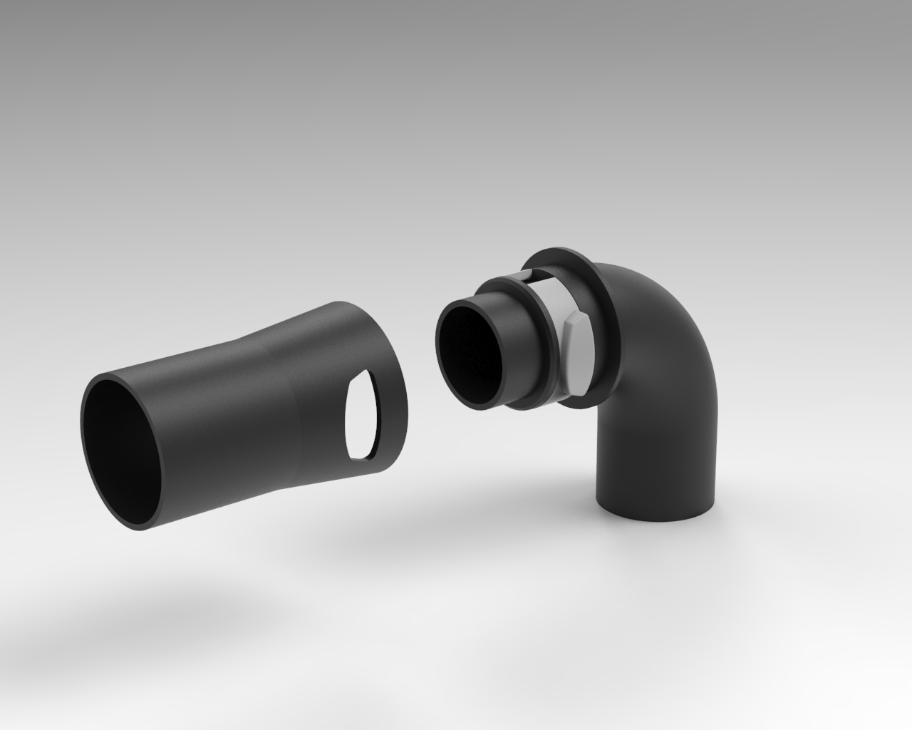 90° swivel vacuum connector for Dewalt miter saw