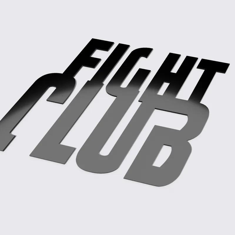 Fight Club Logo by ToxicMaxi | Download free STL model 