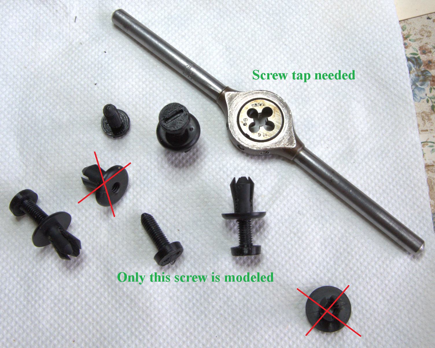 Screw for fastening wheel housing for Mazda 6 car